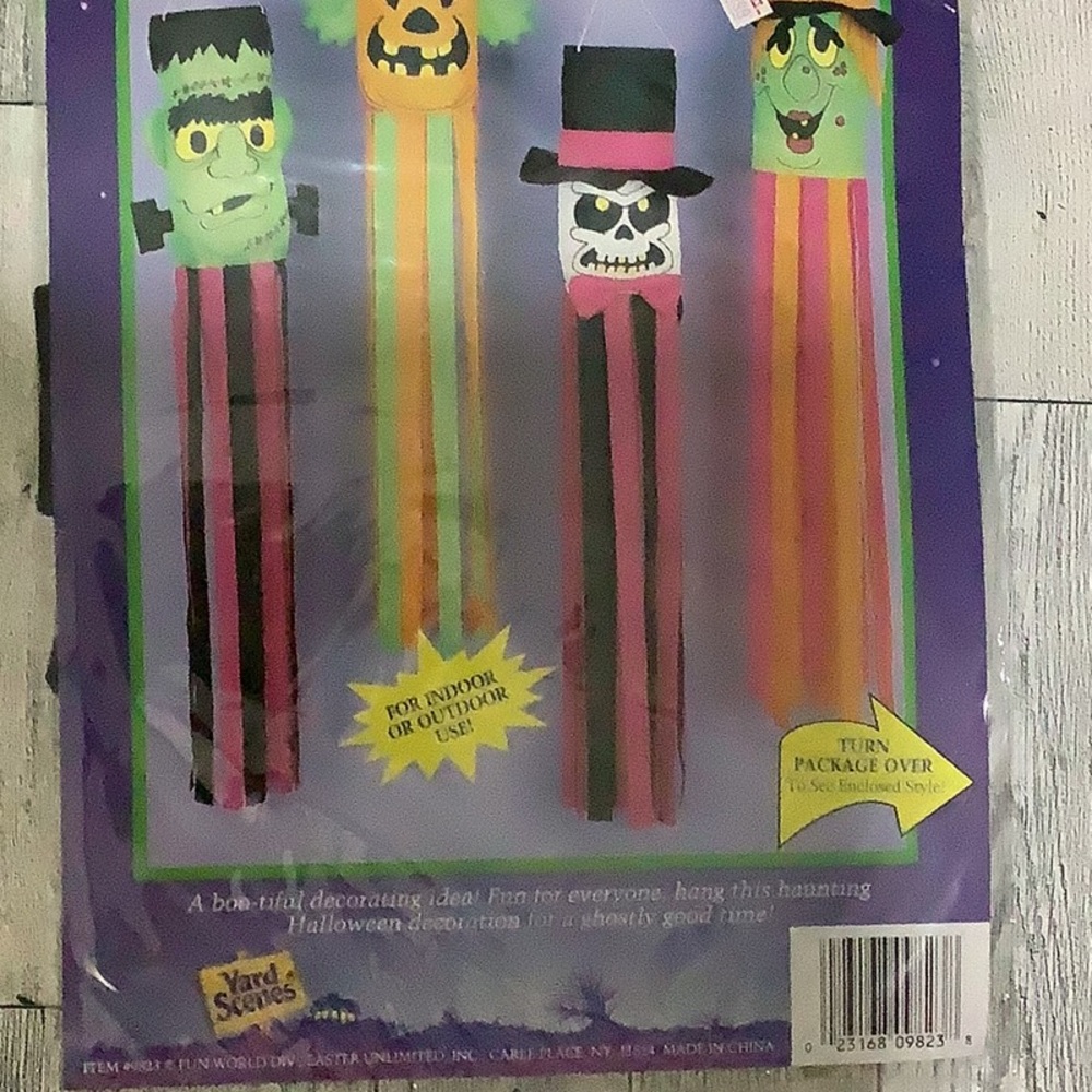 Vintage 1995 30” wacky windsock Frankenstein - Picture 3 of 4